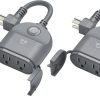 Geeni Outdoor Duo Wi-Fi Smart Plug | 2 Weatherproof Outlets, Works with