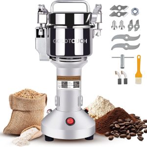 Goldtouch 150g High Speed Electric Grain Mill Grinder, 1500W 110V Stainless