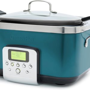 GreenPan Elite 8-in-1 Programmable 6QT Electric Slow Cooker, Dishwasher