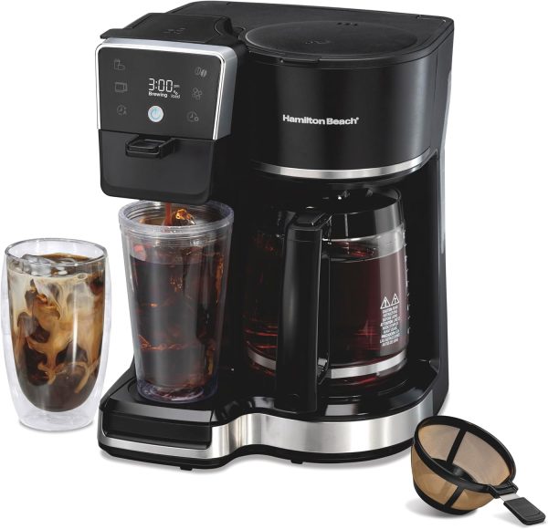 Hamilton Beach 2-Way 12 Cup Programmable Drip Hot and Iced Coffee Maker &
