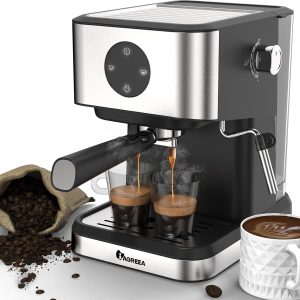 IAGREEA Espresso Machine 20 Bar, Professional Espresso Maker with Milk