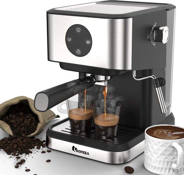 IAGREEA Espresso Machine 20 Bar, Professional Espresso Maker with Milk