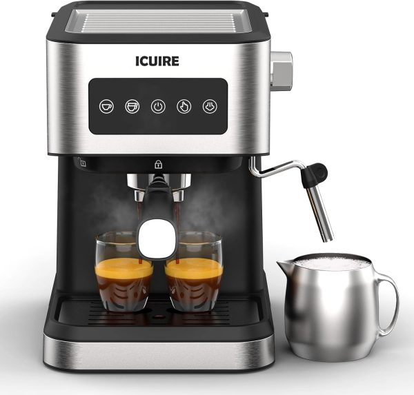 ICUIRE 20 Bar Espresso Machine, 1.5L Water Tank Coffee Maker Machine, Latte