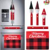 JOYIN Christmas Refrigerator Handle Covers Set of 5 Xmas Appliance Handle