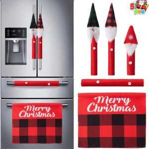 JOYIN Christmas Refrigerator Handle Covers Set of 5 Xmas Appliance Handle