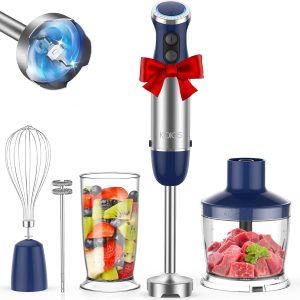 KOIOS 5-in-1 Hand Immersion Blender, 1000W 12 Speed Emulsifier Handheld