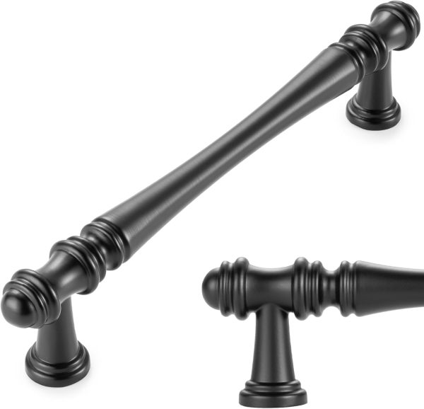 KOOFIZO 20-Pack Classical Cabinet Pull - Black Furniture Handle, 5 Inch