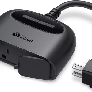 Kasa Outdoor Smart Plug, Smart Home Wi-Fi Outlet with 2 Sockets, IP64