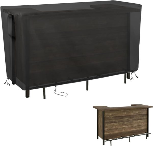Kingling Outdoor Table Cover for Outdoor Bar Table, 72 Inch Waterproof