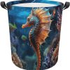 Laundry Basket Hamper Ocean Seahorse Waterproof Dirty Clothes Hamper