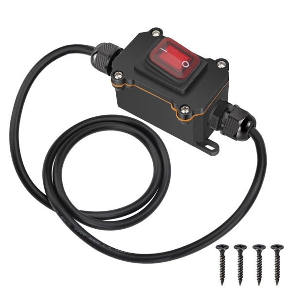 Linkstyle Inline Cord Switch, 12V 20A 4Pin DPST On Off Toggle Switch with