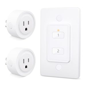 LoraTap Mini Wireless Remote Control Outlet Plug Adapter (2 Pack) with