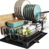 MAJALiS Dish Drying Rack for Kitchen Counter, Stainless Steel Large Dish