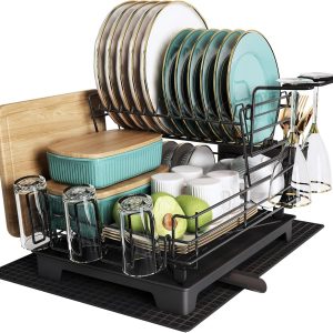 MAJALiS Dish Drying Rack for Kitchen Counter, Stainless Steel Large Dish