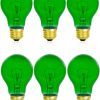 Mandala Crafts Clear 25 Watt Green Light Bulbs E26 Medium Base 120V 25W