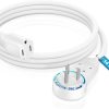 Maximm Cable 4 Feet 14Awg 360° Rotating Flat Plug Extension Cord/Wire, 3