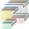 Mesh Zipper Pouch, 20PCS Waterproof Zipper Bags 4 Sizes 5 Colors Document