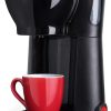 Mixpresso Mini Compact Drip coffee Maker With Brewing Basket, Black Small