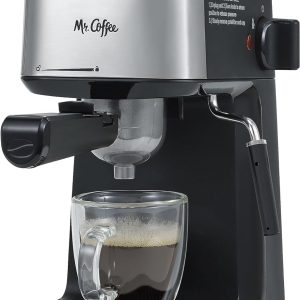 Mr. Coffee 4-Shot Steam Espresso, Cappuccino, and Latte Maker with