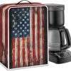 Old American Flag Coffee Maker Covers with Top Handle Portable Covers Anti