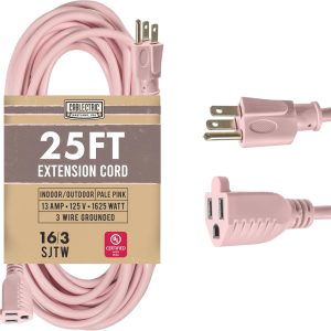 Outdoor Extension Cord 25 ft - 16 Gauge 13 Amp Heavy Duty Power Extension