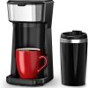 Personal Single Serve Coffee Maker - Quick Brew with Grounds and Tea Bags