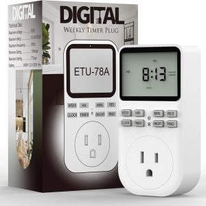 Plug in Digital Oulet Timer Switch 7 Day / 24 Hour Weekly Daily