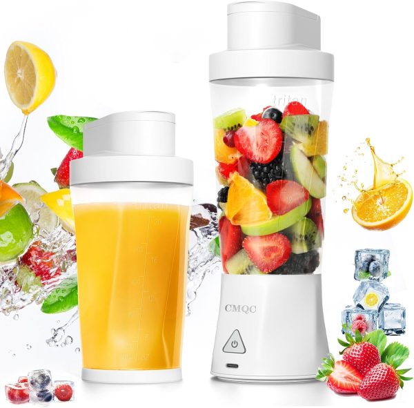 Portable Blender (White) Shakes and Smoothies Blender with 23 Oz Blender