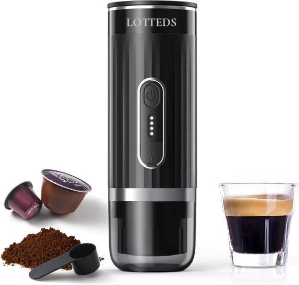 Portable Espresso Machine, Car Coffee Maker Self-Heating with Type-C,