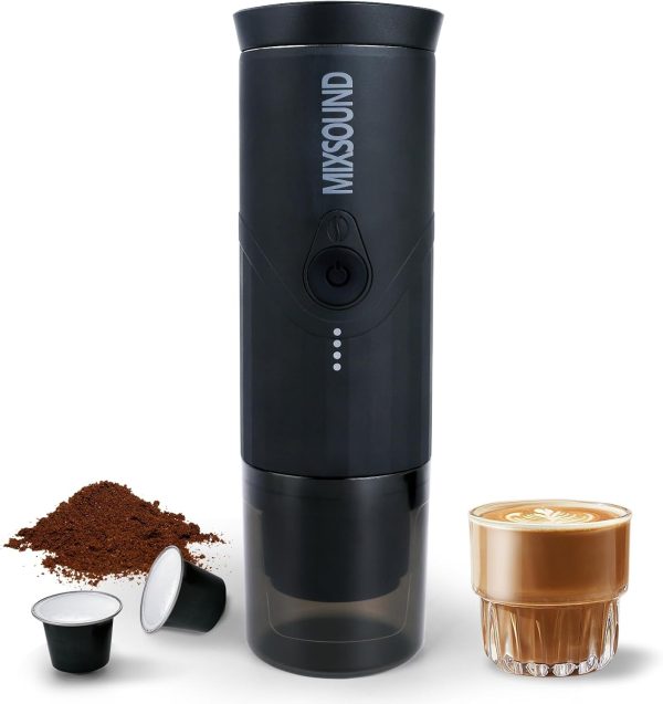 Portable Espresso Machine, Electric Travel Coffee Maker for Camping, Car