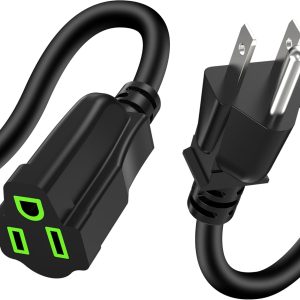 Power Extension Cord 7FT/84Inch, 3 Prong Grounded Electric Extension Cable