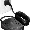 Power Strip with 35W Fast Charging, SUPERDANNY 15Ft Flat Plug Extension