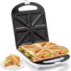 Pukomc Breakfast Sandwich Maker, 4-Slice Sandwich Press with Non-Stick