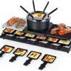 Raclette Table Grill - Indoor Electric Grill Griddle - Nonstick Extra Large