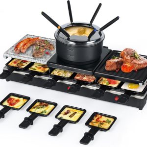Raclette Table Grill - Indoor Electric Grill Griddle - Nonstick Extra Large