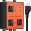 Refrigerator Surge Protector, 3-Outlet 120V for Home Appliance, Time Delay,