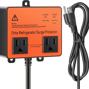 Refrigerator Surge Protector, Ortis Double Outlet Voltage Protector for