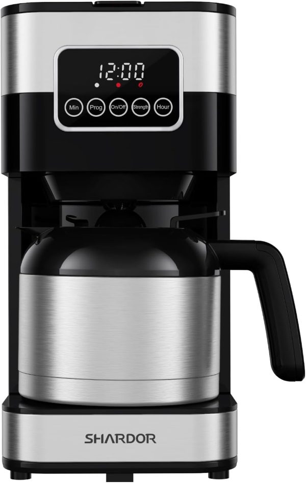 SHARDOR Coffee Maker Programmable with Thermal Carafe, Touch-Screen Drip