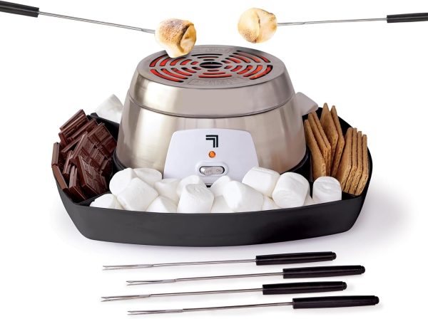 SHARPER IMAGE Electric S'mores Maker [Amazon Exclusive] 8-Piece Kit, 6