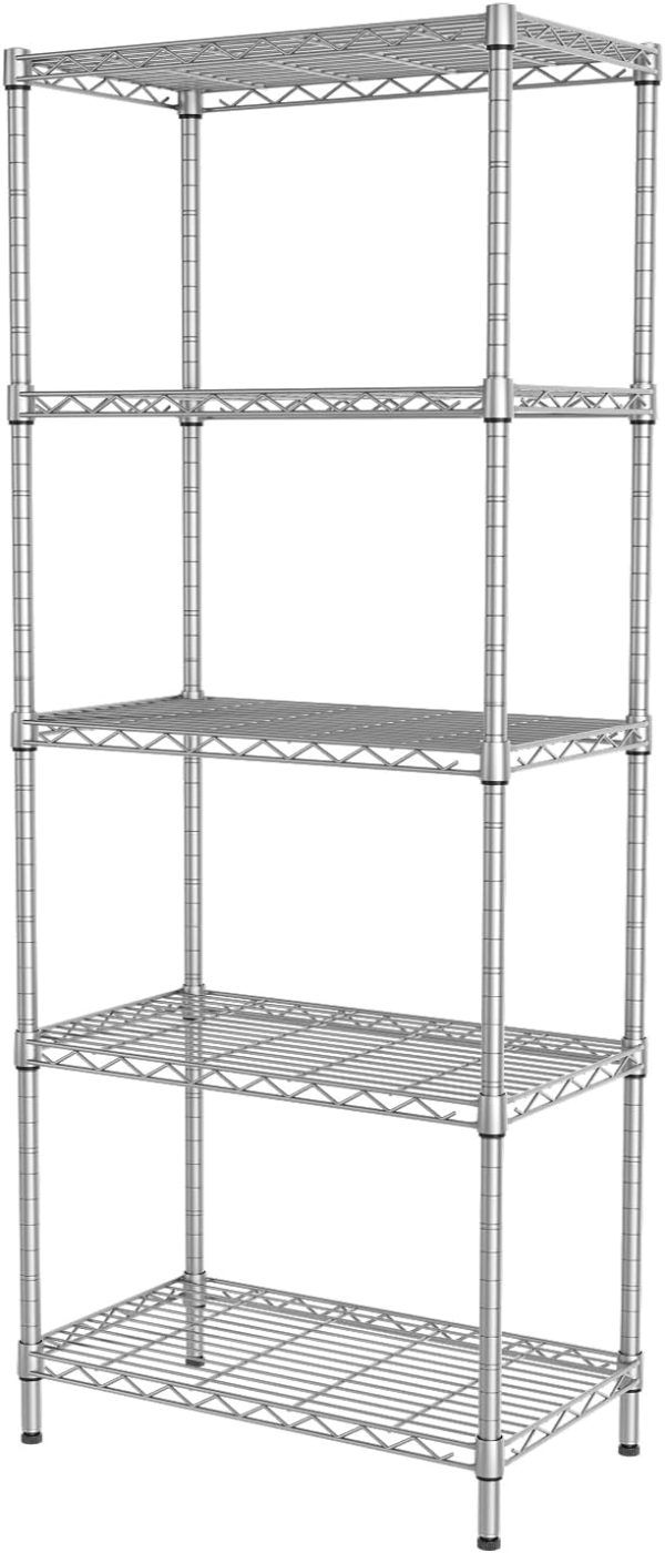 SINGAYE 5 Shelves Storage Shelf Wire Shelf Adjustable Storage Shelving