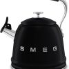 SMEG Retro Stovetop Whistling Kettle – 2.4Q (Black)