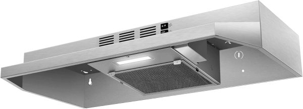 SNDOAS 30 inch Range Hood Ducted/Ductless Convertible Stainless Steel Range