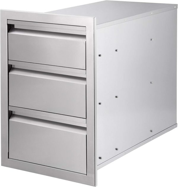 Seeutek Outdoor Kitchen Drawers Stainless Steel 14 x 20 x 23.2 inch Flush