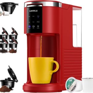 Single Serve Coffee Machine, 3 in 1 Pod Coffee Maker for K Cup Pods &