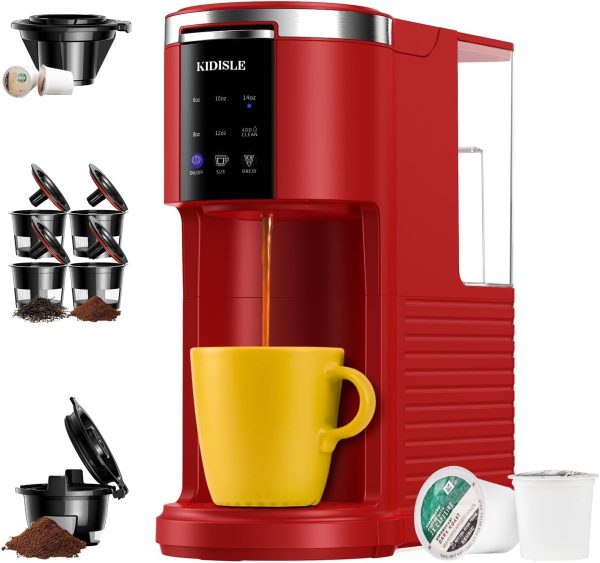 Single Serve Coffee Machine, 3 in 1 Pod Coffee Maker for K Cup Pods &