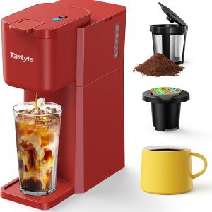 Single Serve Hot and Iced Coffee Maker, One Cup Coffee Machine for K Cup