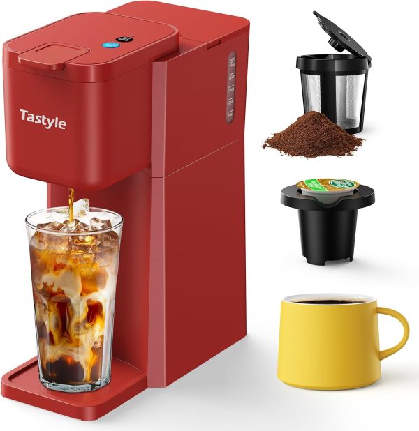 Single Serve Hot and Iced Coffee Maker, One Cup Coffee Machine for K Cup