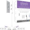 Sleek Socket Original & Patented Ultra-Thin Outlet Concealer with Cord