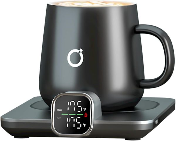 Smart Heated Coffee Mug Warmer & Mug Set - Heated Mug Warmer with Auto Shut