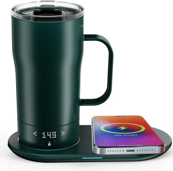 Smart Self Heating Coffee Mug 18 Oz Temperature Control Heated Coffee Mug